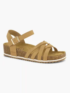 Cognac Sandaal Dames Sandalen