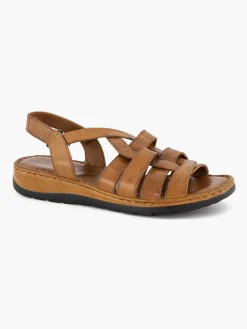 Best Cognac Sandaal Klittenband Dames Sandalen