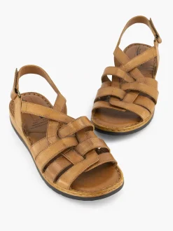 Best Cognac Sandaal Klittenband Dames Sandalen