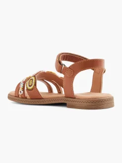 Discount Cognac Sandaal Kralen Kinderen Babyschoenen