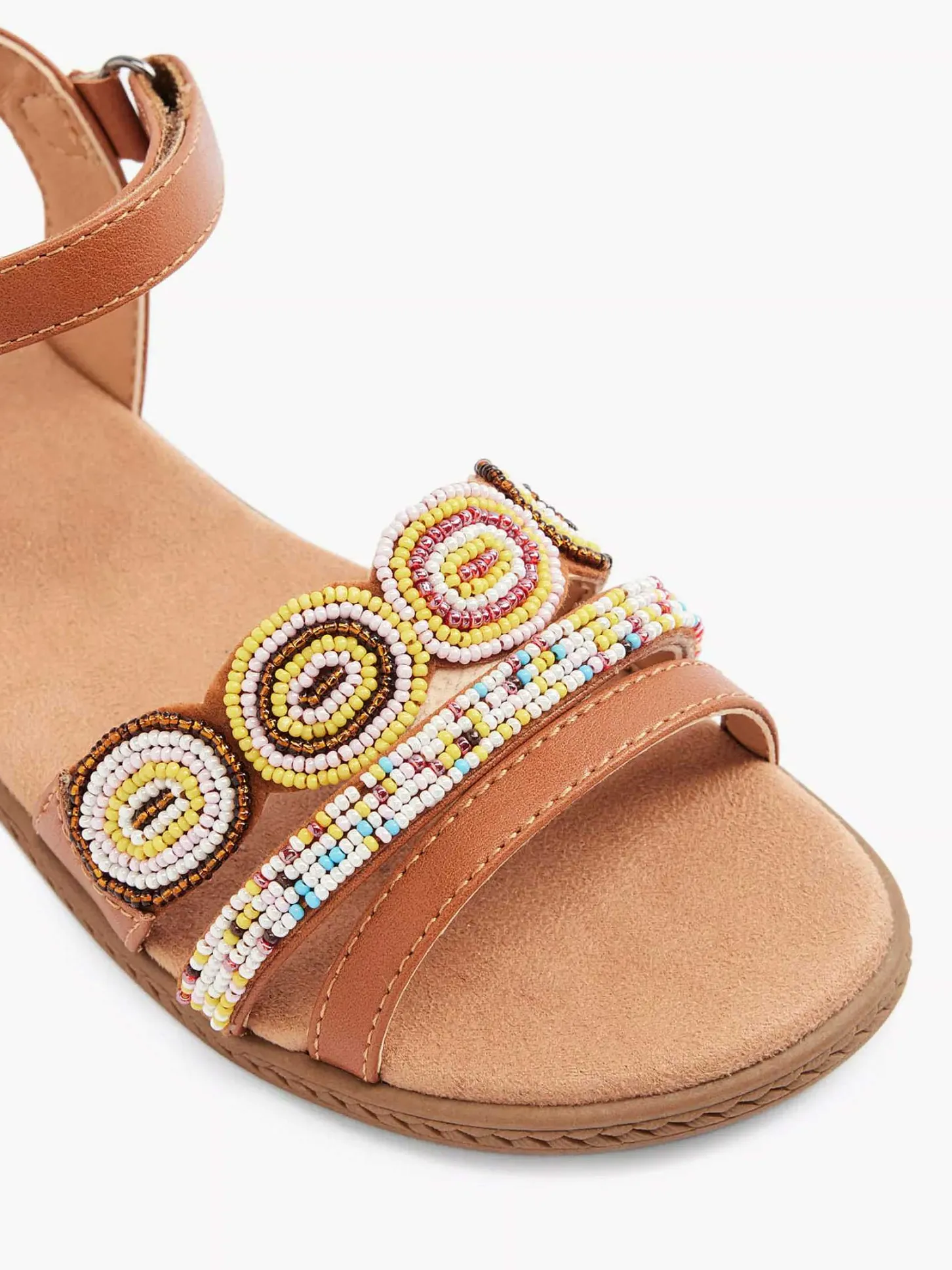 Discount Cognac Sandaal Kralen Kinderen Babyschoenen