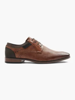 Outlet Cognac Veterschoen Heren Geklede Schoenen