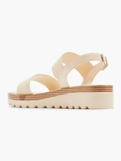 Sale Creme Platform Sandaal Dames Sandalen