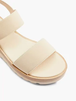 Sale Creme Platform Sandaal Dames Sandalen
