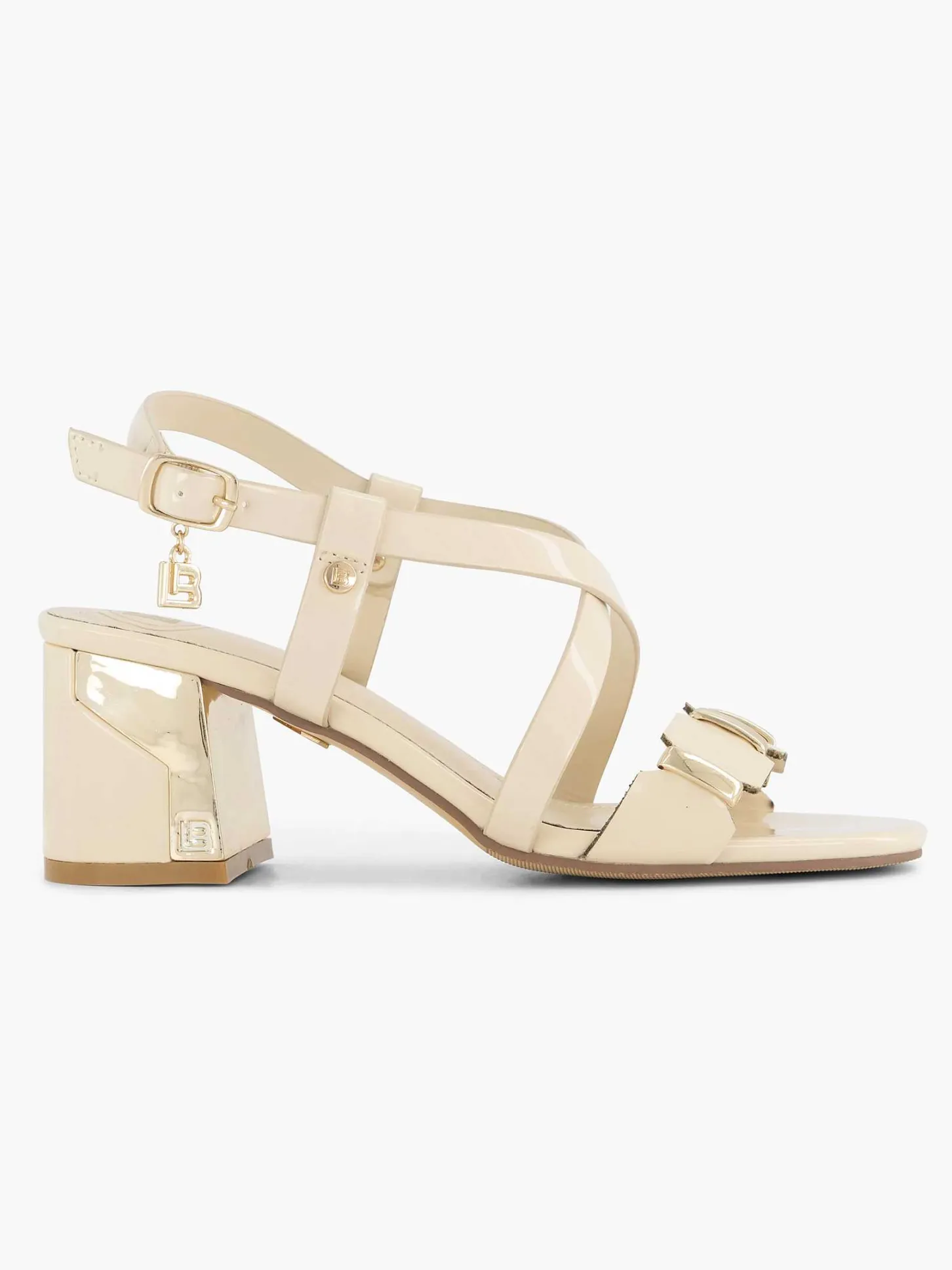 Clearance Creme Sandalette Dames Sandalen