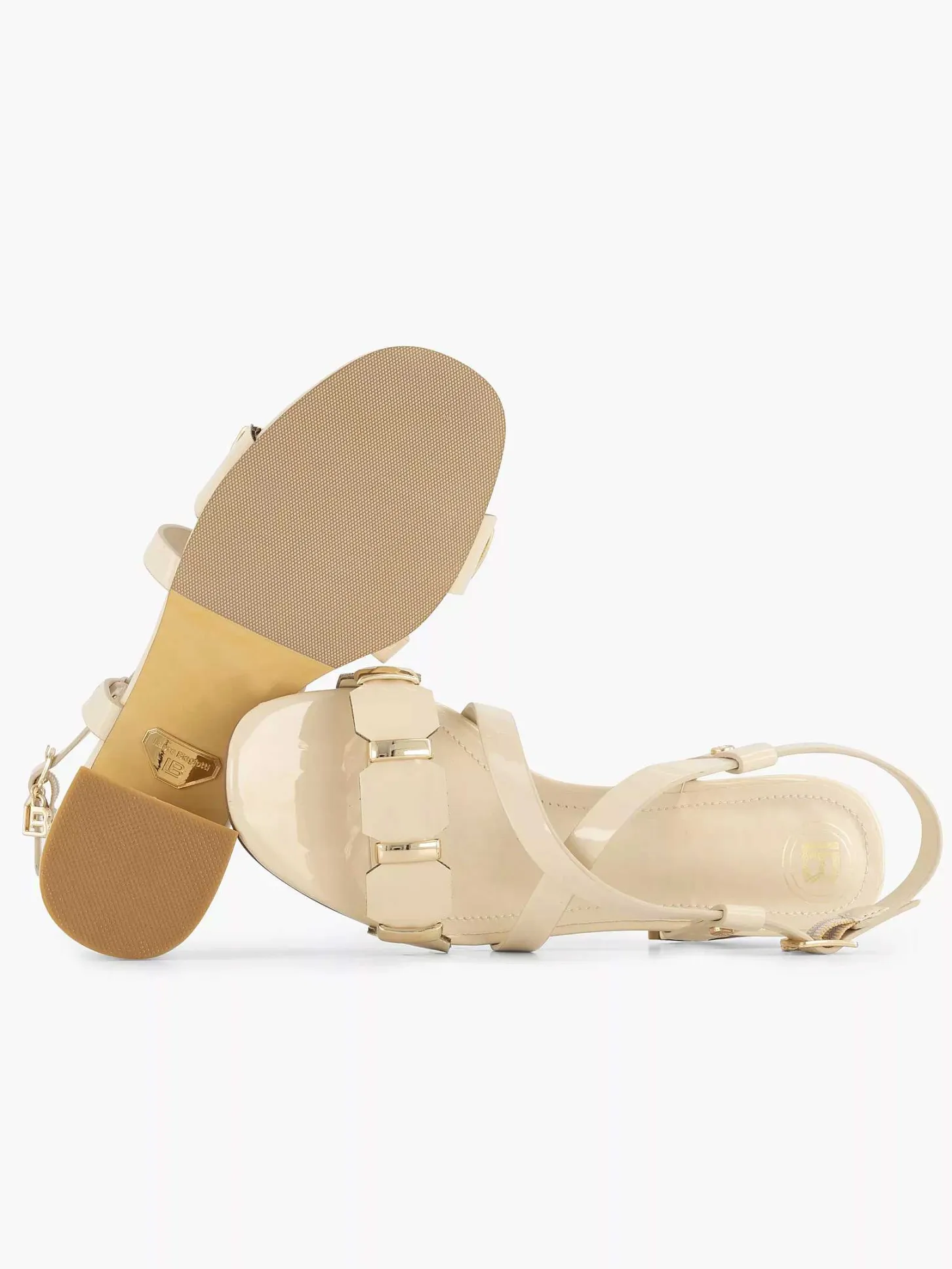 Clearance Creme Sandalette Dames Sandalen