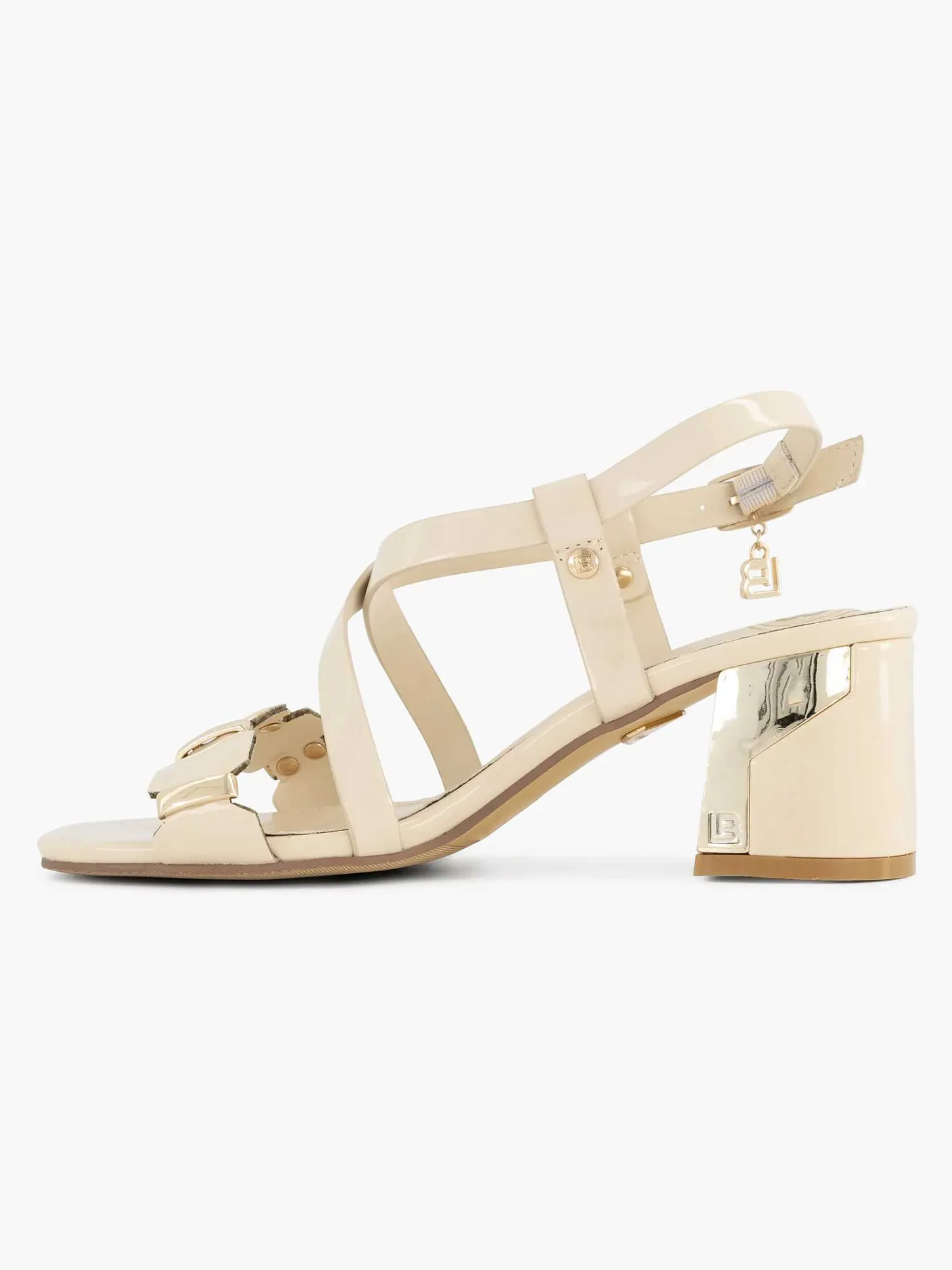 Clearance Creme Sandalette Dames Sandalen