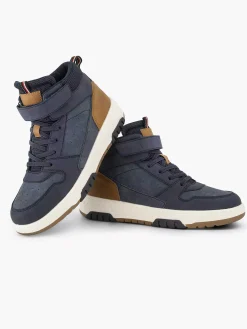 Donkerblauwe Hoge Sneaker Kinderen Jongensschoenen