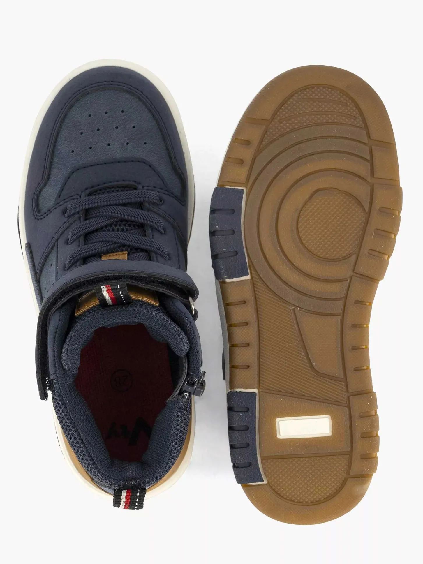 Sale Donkerblauwe Hoge Sneaker Kinderen Jongensschoenen
