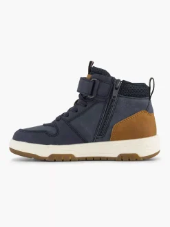 Sale Donkerblauwe Hoge Sneaker Kinderen Jongensschoenen