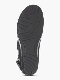 Clearance Donkerblauwe Leren Sandaal Dames Comfort Schoenen
