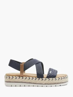 New Donkerblauwe Platform Sandaal Dames Sandalen