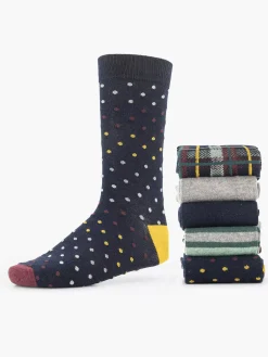 Discount Donkerblauwe Sokken 40-46 5 Pak Heren Sokken