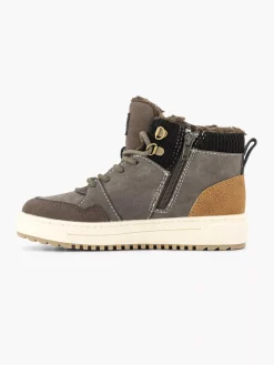 Clearance Donkerbruine Hoge Sneaker Kinderen Jongensschoenen