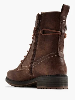 Hot Donkerbruine Veterboot Dames Enkellaarzen & Boots