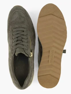 Discount Donkergroene Leren Comfort Sneaker Dames Comfort Schoenen