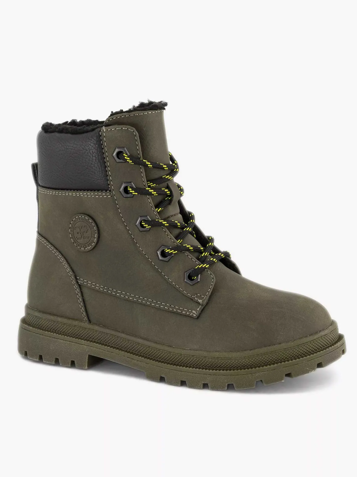 Outlet Donkergroene Veterboot Kinderen Babyschoenen