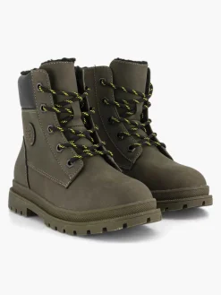 Outlet Donkergroene Veterboot Kinderen Babyschoenen