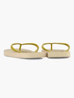 Gele Teenslipper Dames Sandalen