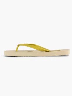 Gele Teenslipper Dames Sandalen