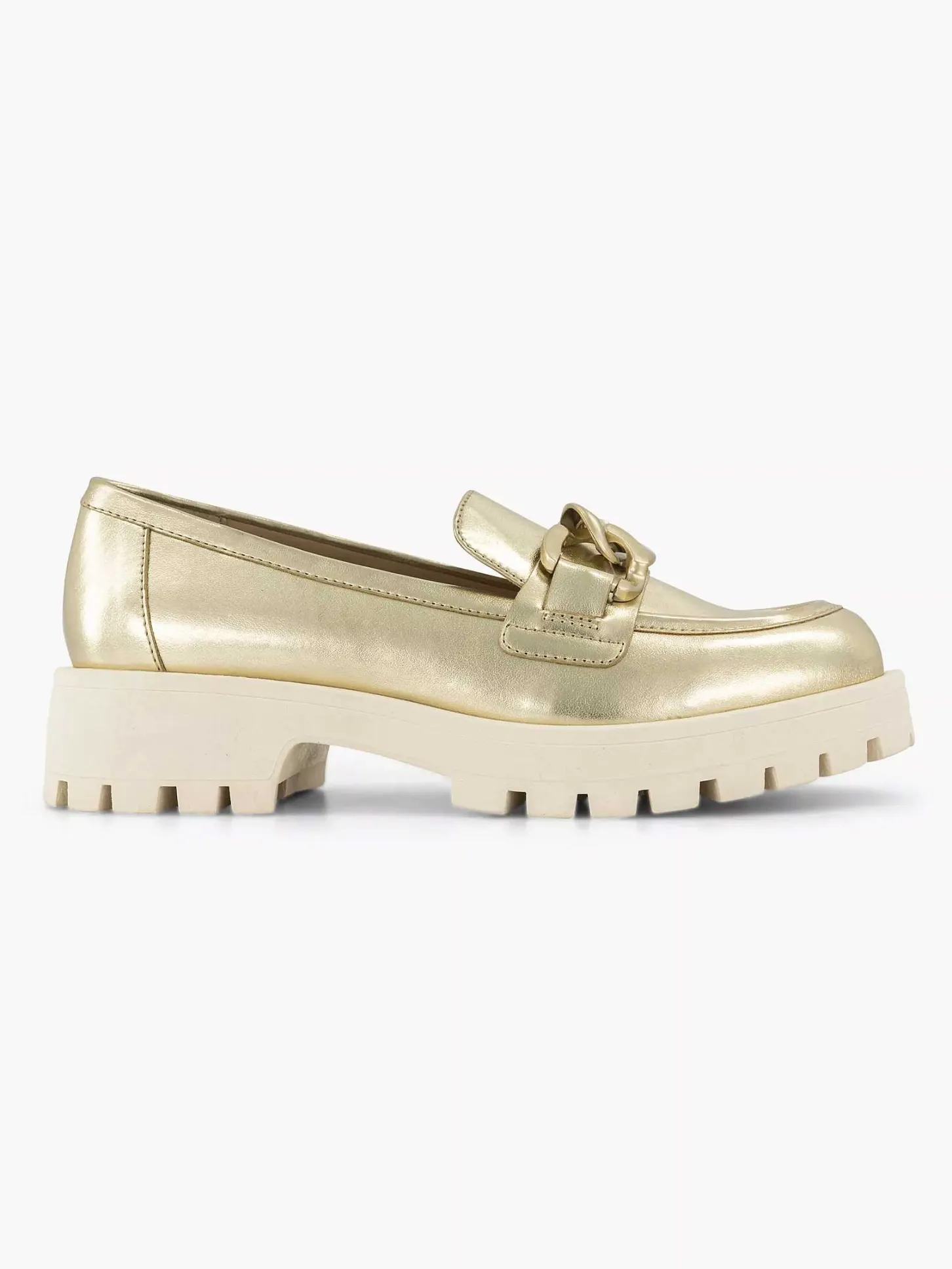 Best Gouden Chunky Loafer Dames Instappers