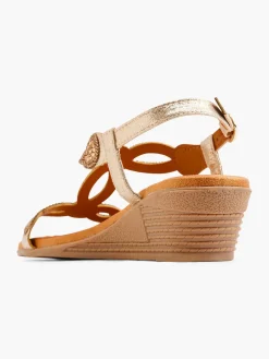 Discount Gouden Comfort Sandalette Dames Comfort Schoenen