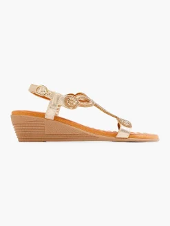 Discount Gouden Comfort Sandalette Dames Comfort Schoenen
