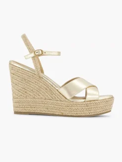 Best Gouden Espadrille Sleehak Dames Sandalen