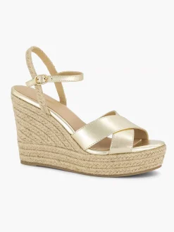 Best Gouden Espadrille Sleehak Dames Sandalen