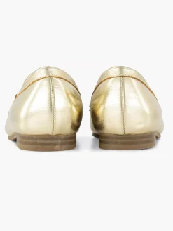 Outlet Gouden Loafer Sierketting Dames Instappers