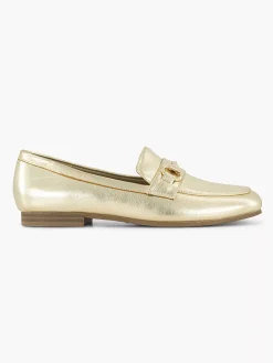 Outlet Gouden Loafer Sierketting Dames Instappers