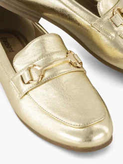 Outlet Gouden Loafer Sierketting Dames Instappers