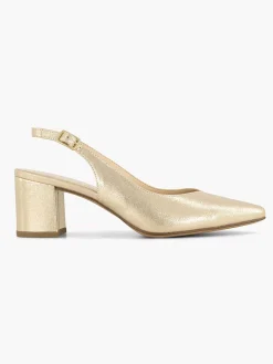 New Gouden Slingback Dames Pumps
