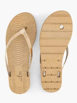 Discount Gouden Teenslipper Dames Slippers