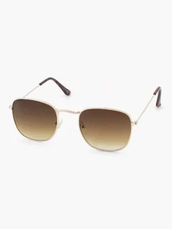 Outlet Gouden Zonnebril Met Bruine Glazen Dames Online Exclusive Accessoires