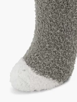 Clearance Grijze Huissok 36-41 3 Pak Dames Sokken