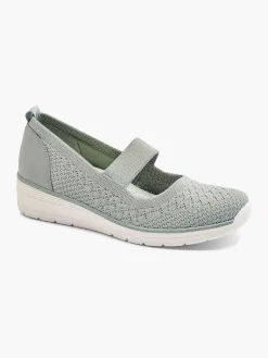 Hot Grijze Instapper Sleehak Dames Comfort Schoenen