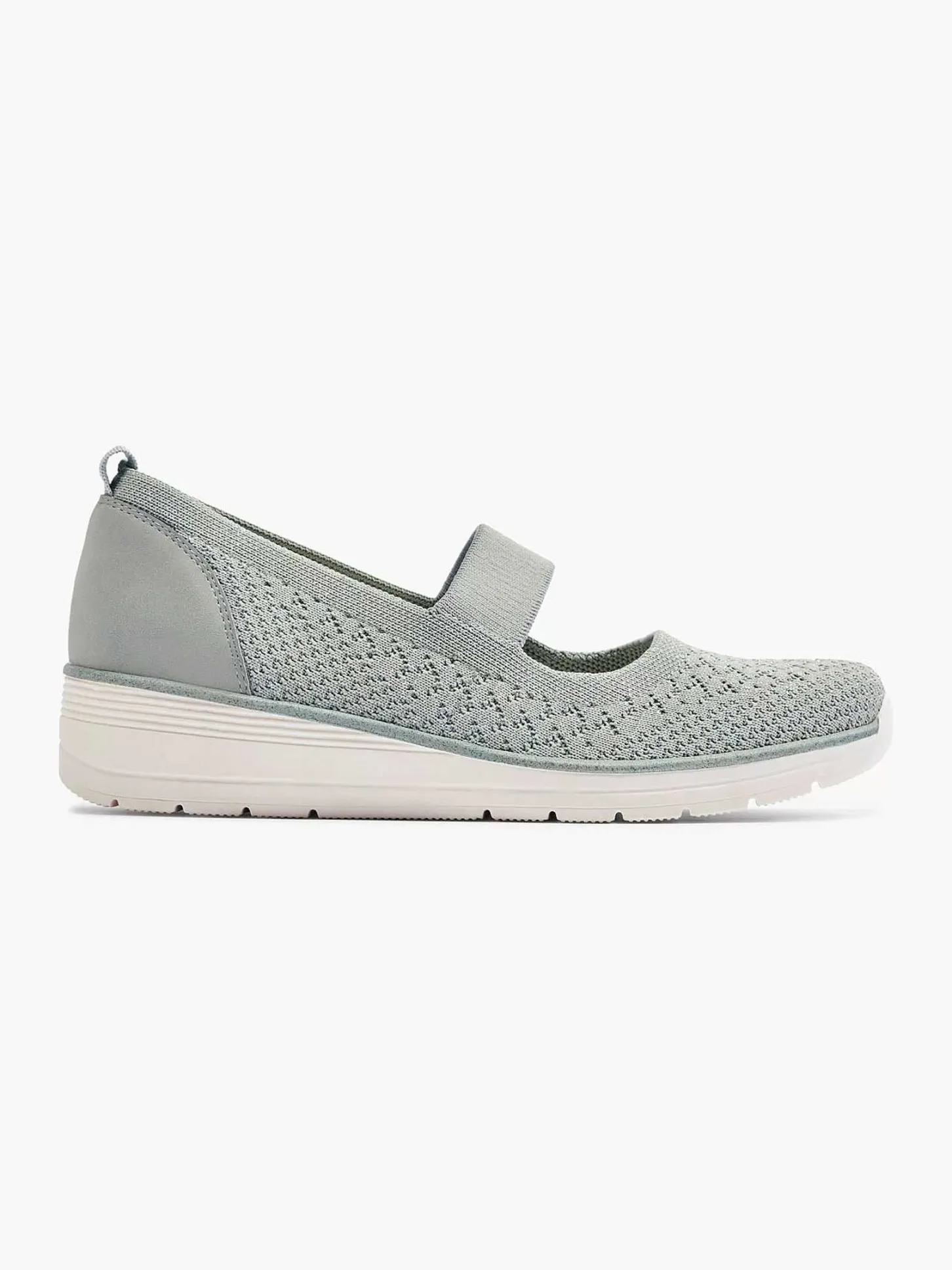 Hot Grijze Instapper Sleehak Dames Comfort Schoenen