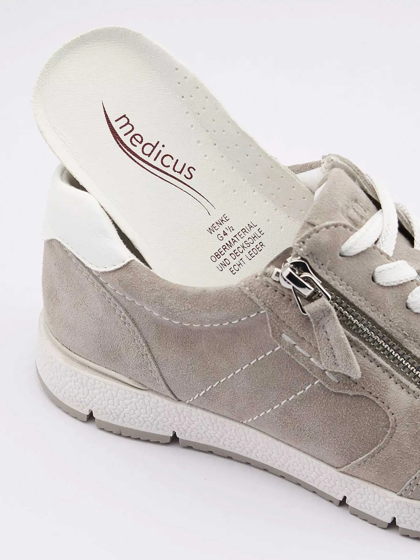 Online Grijze Leren Comfort Sneaker Dames Comfort Schoenen