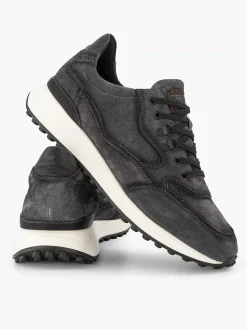 Outlet Grijze Leren Sneaker Heren Sneakers