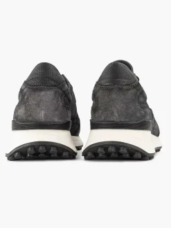 Outlet Grijze Leren Sneaker Heren Sneakers