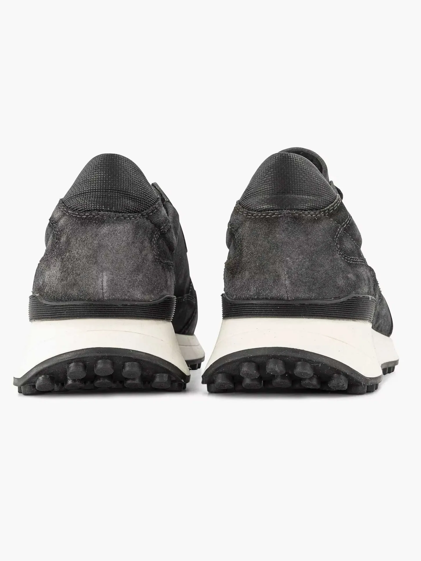 Outlet Grijze Leren Sneaker Heren Sneakers
