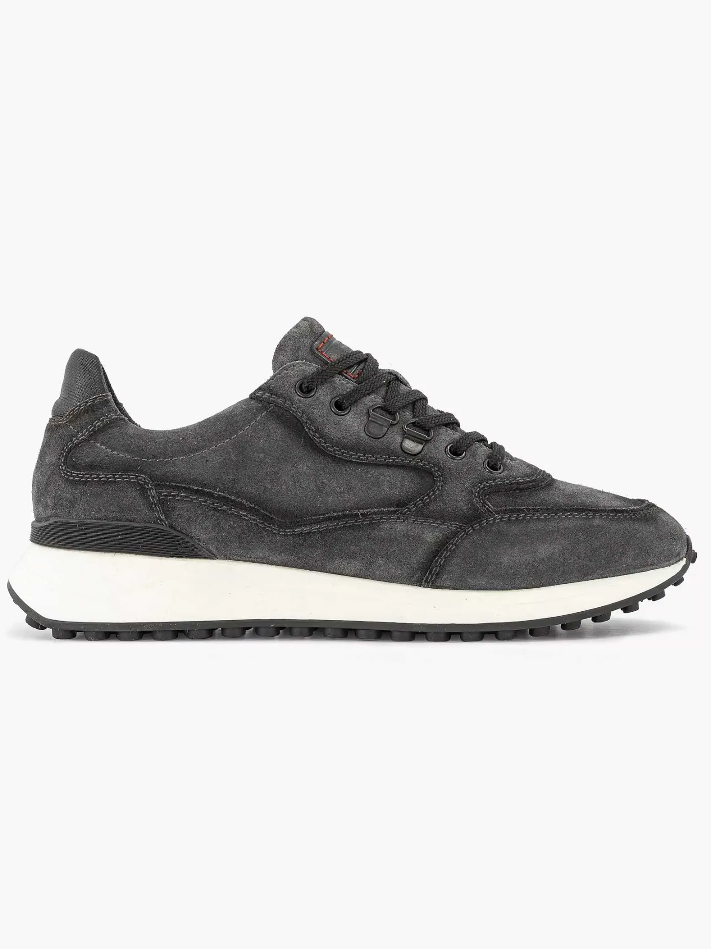 Outlet Grijze Leren Sneaker Heren Sneakers