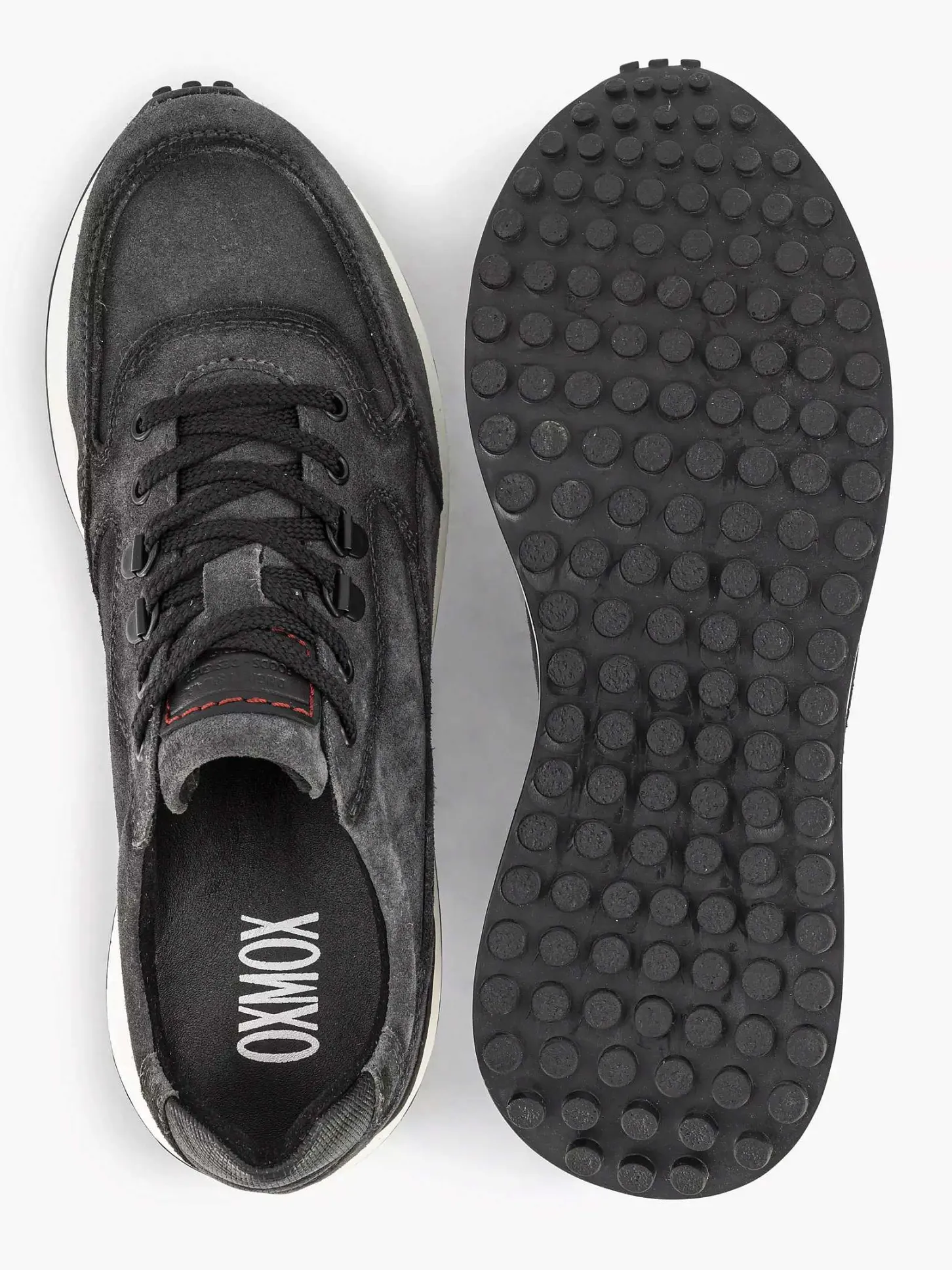 Outlet Grijze Leren Sneaker Heren Sneakers