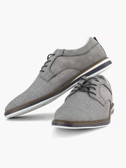 Outlet Grijze Veterschoen Heren Geklede Schoenen