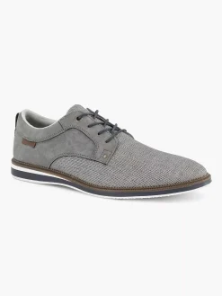 Outlet Grijze Veterschoen Heren Geklede Schoenen