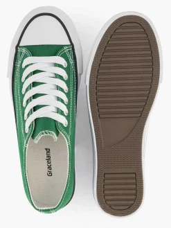 Sale Groene Canvas Sneaker Dames Sneakers