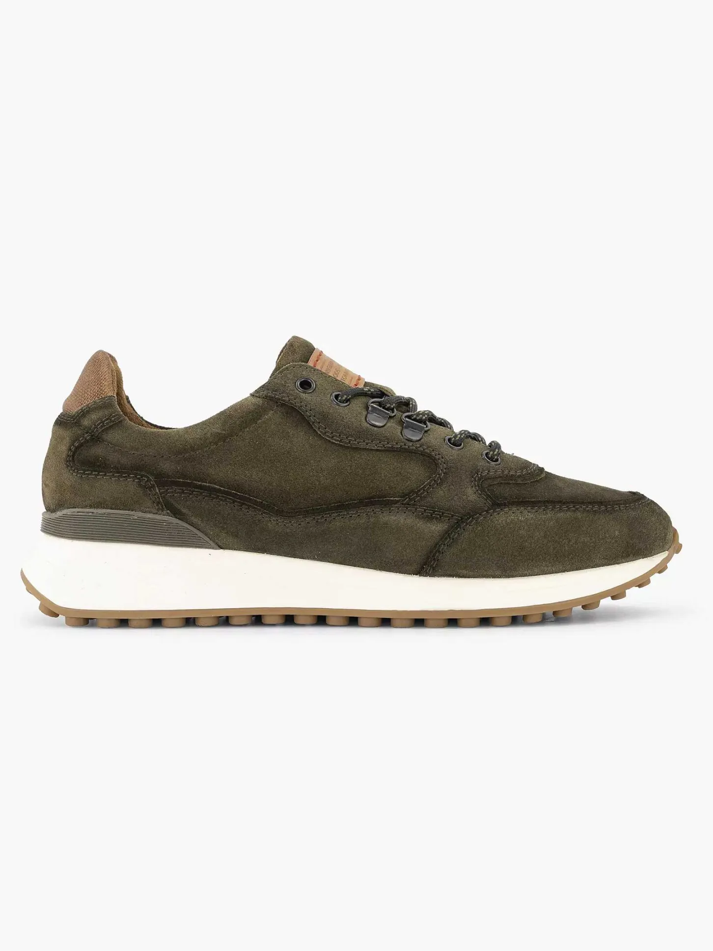 Outlet Groene Leren Chunky Sneaker Heren Sneakers