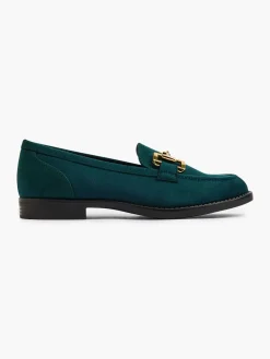 Clearance Groene Loafer Sierketting Dames Instappers
