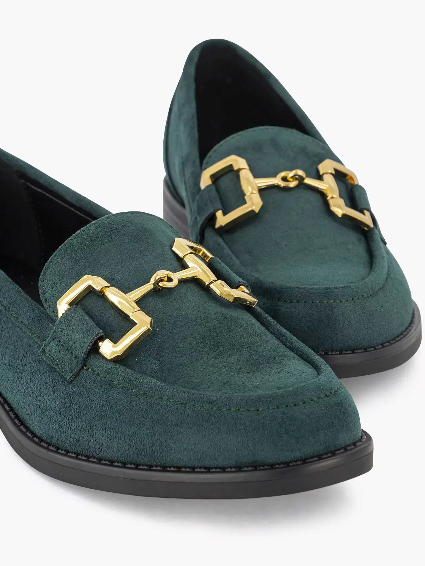 Clearance Groene Loafer Sierketting Dames Instappers